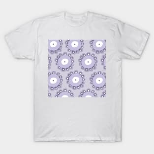 Boho Natural Collection Boho Aesthetic Flower Pattern in Lilac Pastel Purple T-Shirt